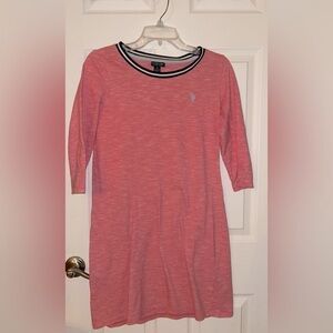 U.S. Polo Assn. Pink Knee Length Night Shirt with 3/4 length sleeves